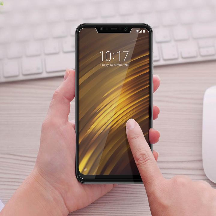 Actual product image Avizar Crystal clear film, glass screen protector (2 Piece, Xiaomi Pocophone F1)