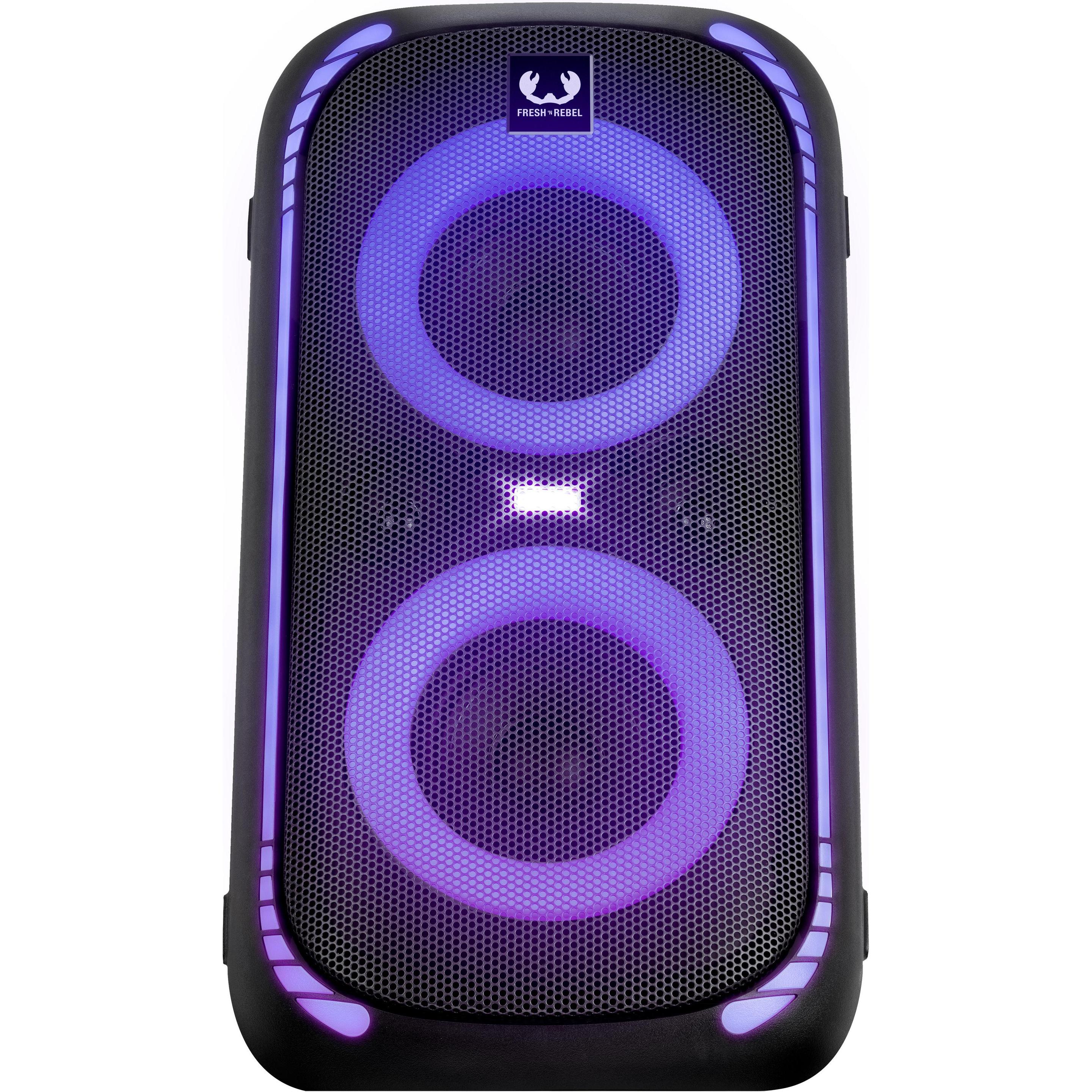 Fresh'N Rebel Party Speaker L (12 h, Netzbetrieb, Akkubetrieb), Bluetooth Lautsprecher, Schwarz