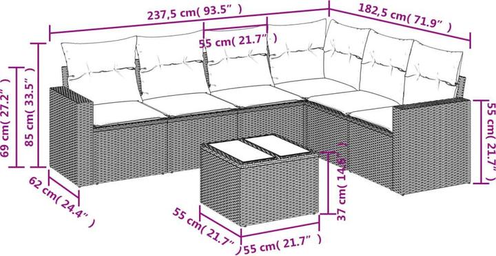 Produktbild vidaXL Justine