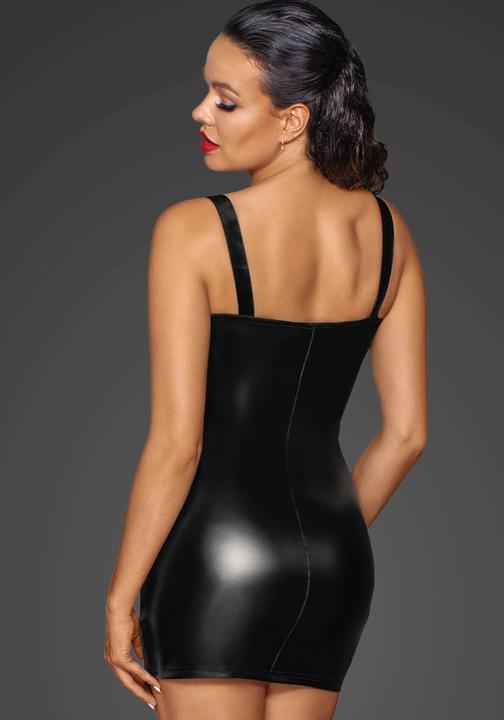 Produktbild Noir Handmade Powerwetlook Minikleid mit Oberteil aus Spitze (M)