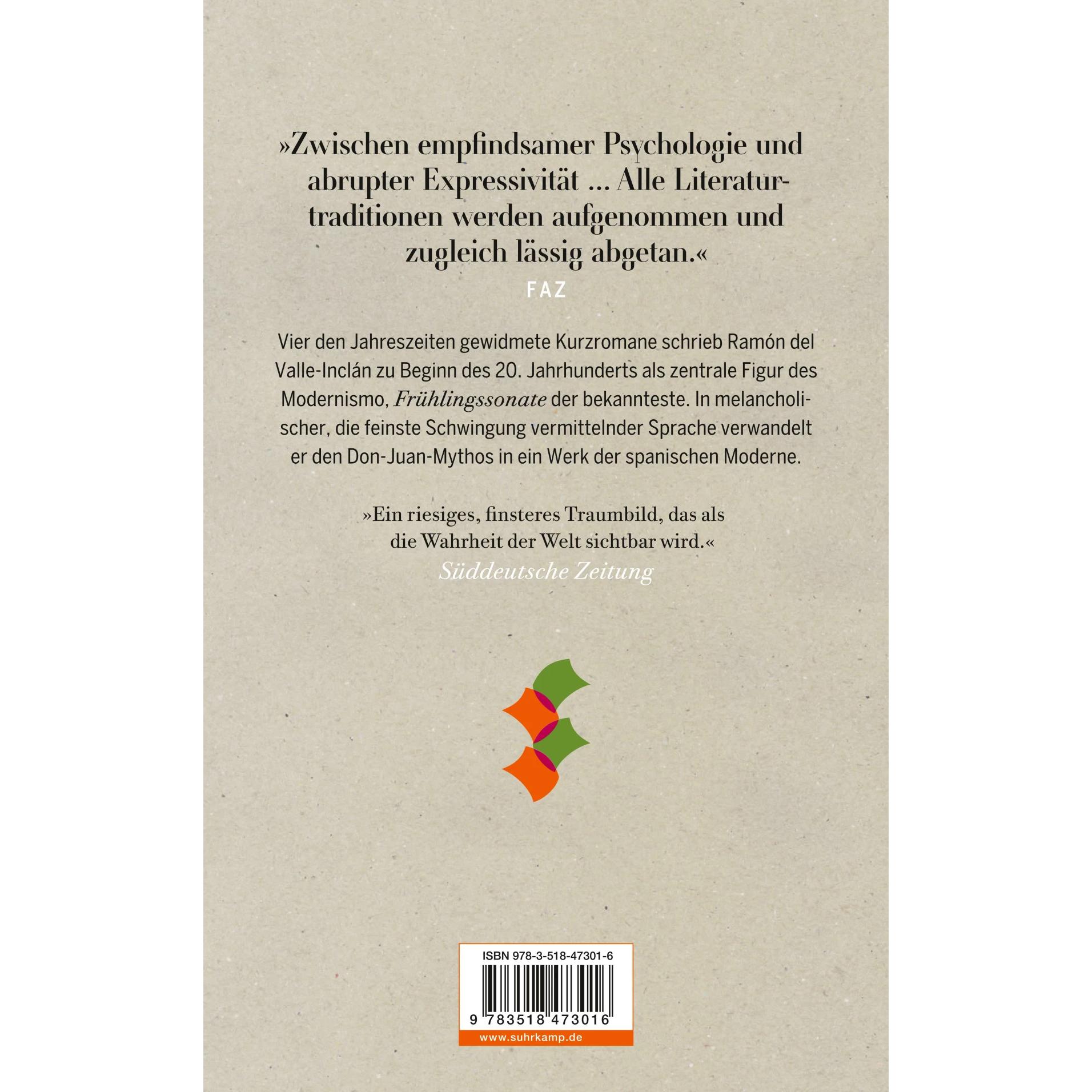 Frühlingssonate, Belletristik von Anneliese Botond, Ramón del Valle-Inclán
