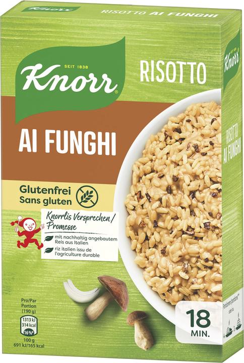 Immagine prodotto Knorr Risotto ai funghi Risotto ai funghi italiani con funghi pregiati Pasto pronto (271 g)