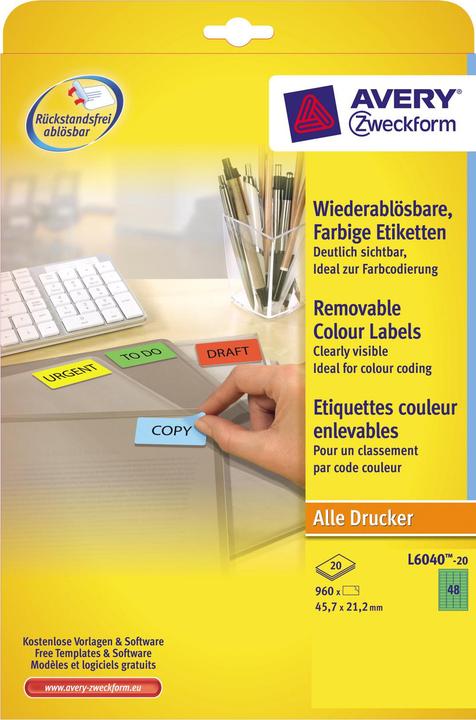 Produktbild Avery Organisation Etiketten
