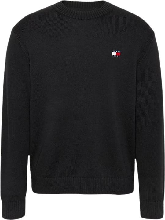 Tommy Hilfiger Tommy Jeans Regular Badge Wolmix Trui - Zwart - Maat M (M)