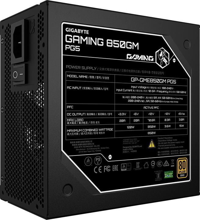 Produktbild Gigabyte Power Supply GP-GME850GM 850W PG5 PSU (850 W)