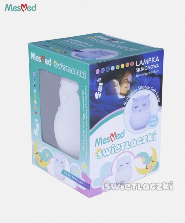 Actual product image MesMed Silicone Night Lamp mm013 Owl on Pultu