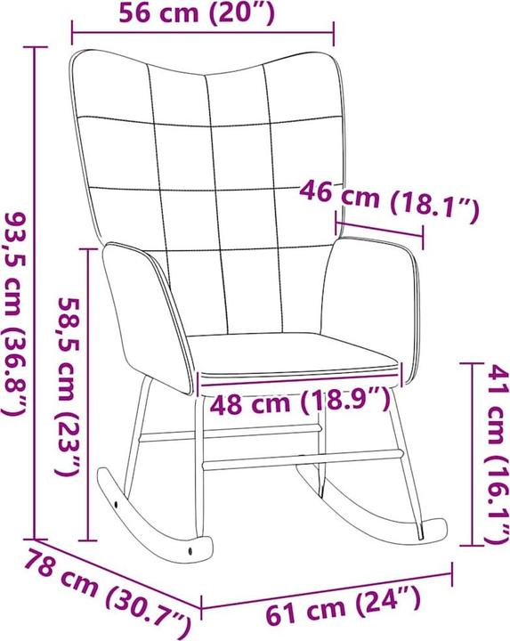 Actual product image vidaXL Rocking chair