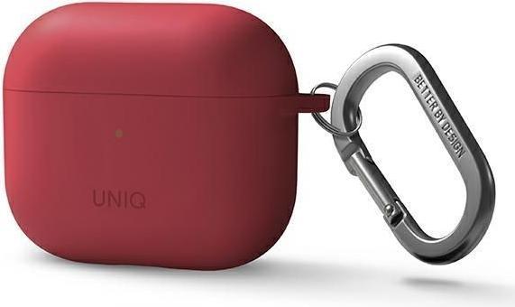 Produktbild Uniq etui Nexo AirPods 3 gen + Ear Hooks Silicone czerwony/coral (Kopfhörer Tasche)