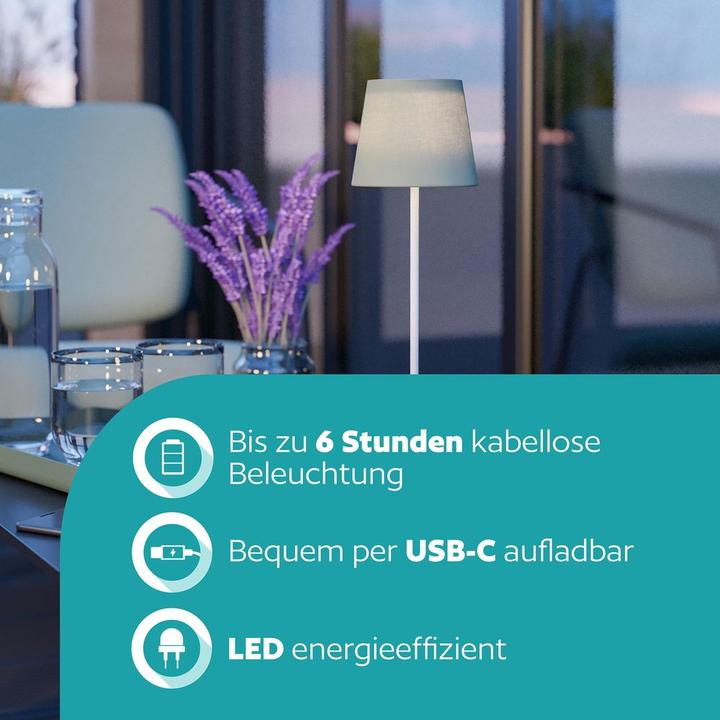 Produktbild EGLO LEONERO - Tischleuchte mit Akku (300 lm)