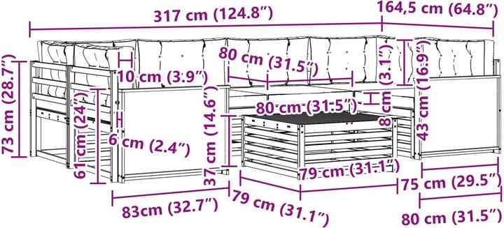 Produktbild vidaXL Outdoor-Sofa