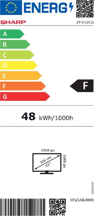 Energy Label Sharp 42CI2EA (42", LED, Full HD)