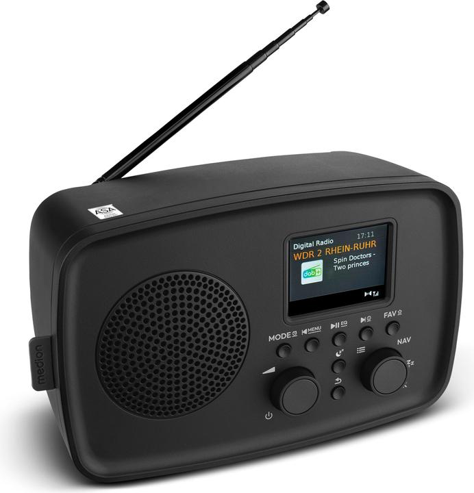 Medion LIFE DAB+ Radio DRE-1 schwarz (DAB+ DAB, Bluetooth, WiFi)