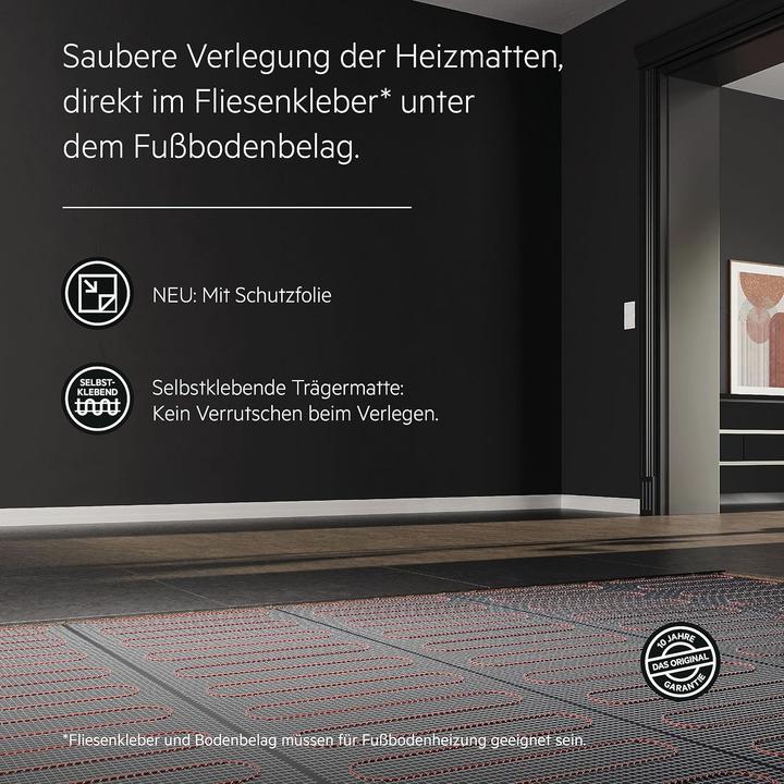 Image du produit AEG Haustechnik Basis Thermo Boden TBS TB 160/6 Set Plus, chauffage au sol électrique, set complet 6 m², 160 W/m²