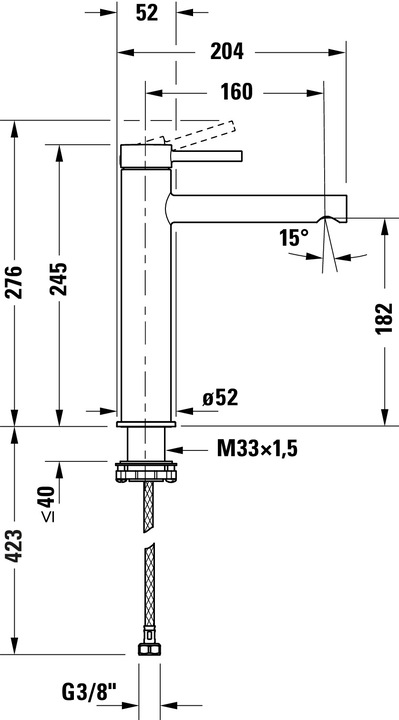 Voedingswaarden en ingrediënten Duravit Circle Mitigeur monocommandé pour lavabo, sans garniture de vidage, saillie 160 mm, chroom