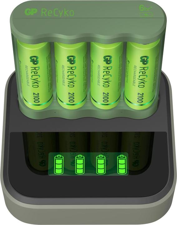 Immagine prodotto GP Batteries ReCyko B4D45 4x LCD 4Port Docking St. + 4x AA NiMh 2100mAh (4 pz., AA, AAA)