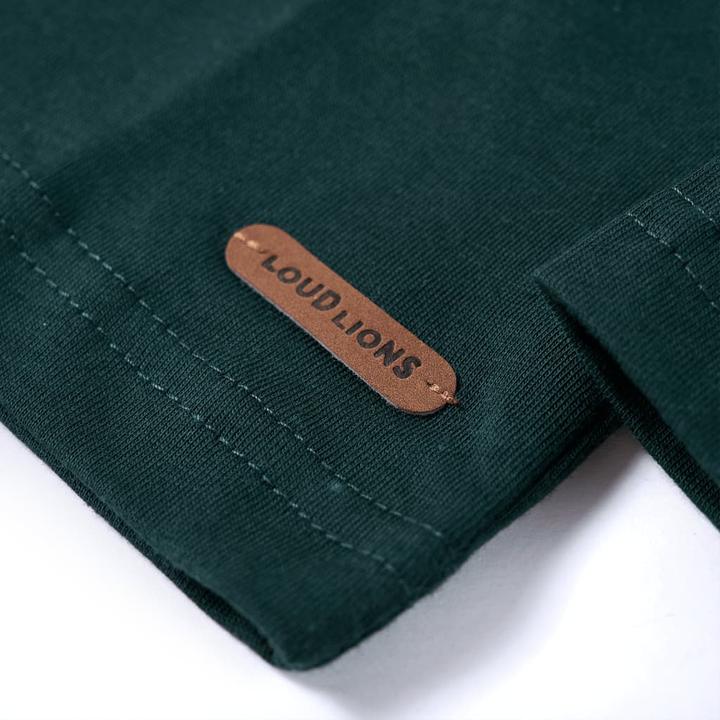 Immagine prodotto vidaXL Camicia da bambino a maniche lunghe verde scuro 92,Materiale: 100 (92)