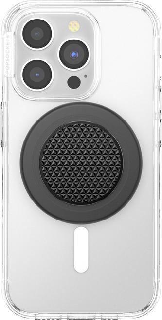 Produktbild PopSockets PopGrip Alu Triangle Knurl MagSafe - black