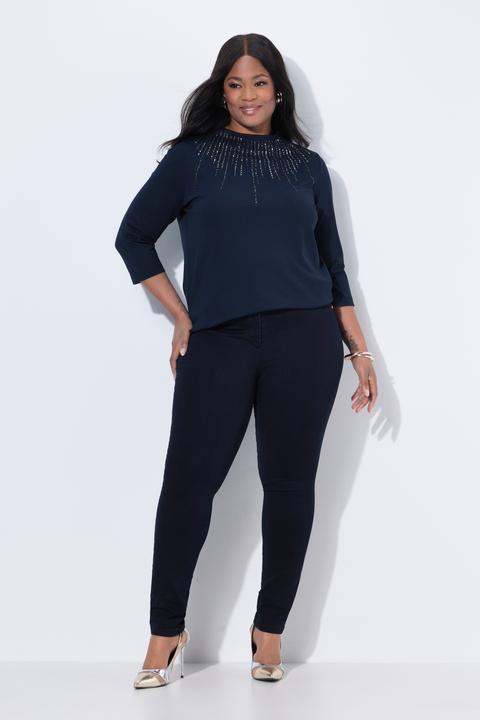 Actual product image Ulla Popken Glitter Stripe Stretch Fit Jeggings (50)