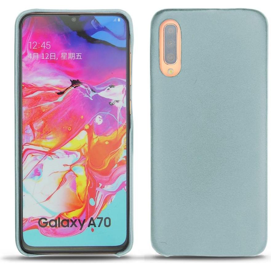 Noreve Lederschutzhülle (Samsung Galaxy A70), Smartphone Hülle, Blau