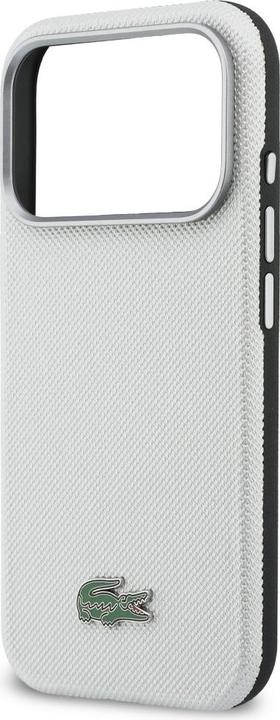 Produktbild Lacoste Case Semi Wrap Petit Pique MagSafe for iPhone 17 Pro Max light grey (Apple iPhone 17 Pro Max)