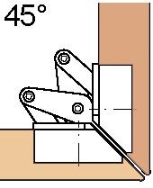 Produktbild Werkstarck Gehrungsscharniere für Türfronten mit 22,5/45° Gehrungen