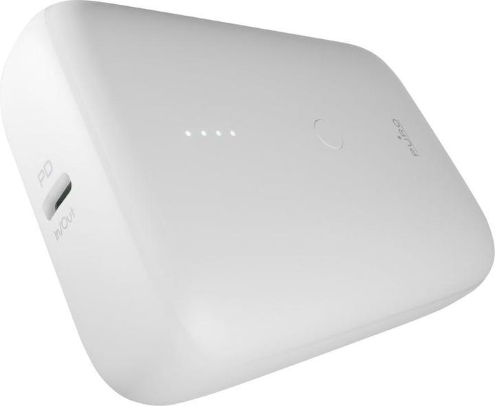 Actual product image Puro Power Bank Compact Mini USB-C & USB-A biały (10000 mAh, 22.50 W, 37 Wh)