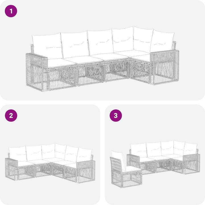 Produktbild vidaXL Gartensofa-set