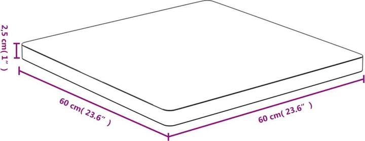 Actual product image VidaXL Douglas (60 x 60 x 2.5 cm)
