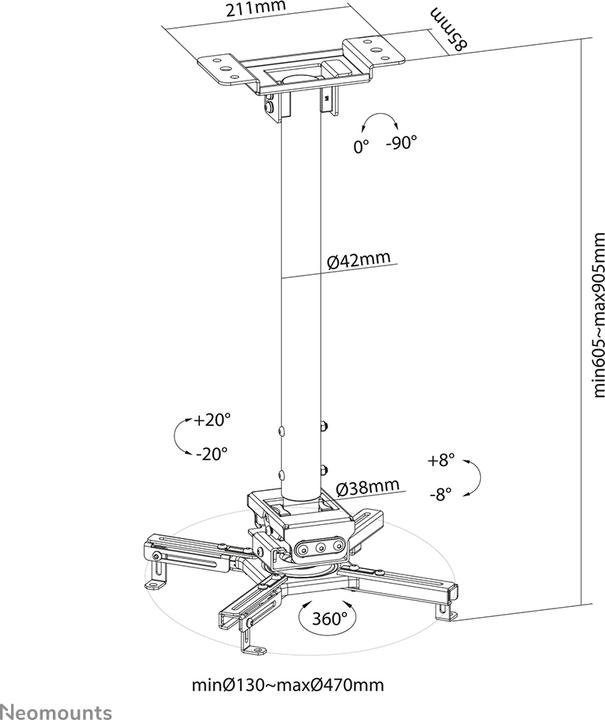 Produktbild Neomounts Projector Ceiling Mount (Dach)