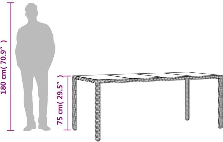 Produktbild vidaXL Gartentisch (190 x 90 x 75 cm)