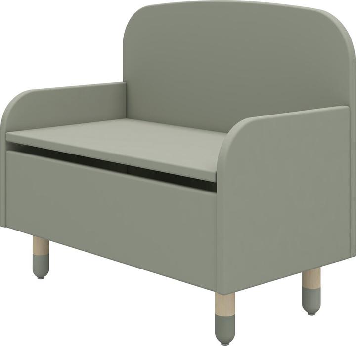 Actual product image Flexa Bench with storage space Dots Natural Green (Child armchair)