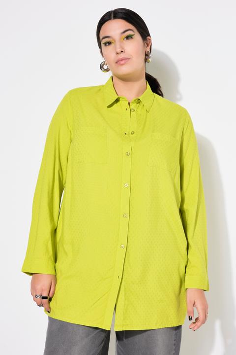 Actual product image Studio Untold Textured Long Sleeve Button Down Tunic Shirt (54)