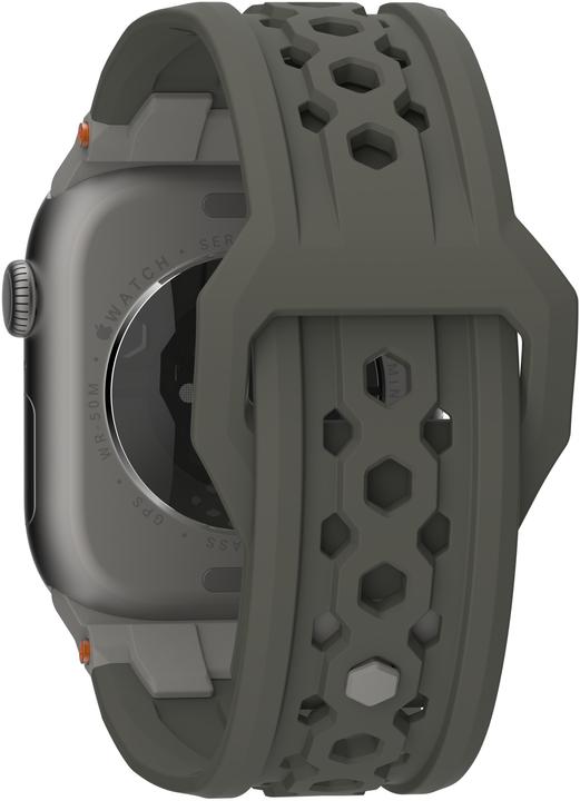 Actual product image UAG Urban Armor Gear Monarch Strap| Apple Watch Ultra/42/44/45/46mm| olive/titanium| (194158117236) (Fluoroelastomer, Rubber, Apple Watch Ultra)