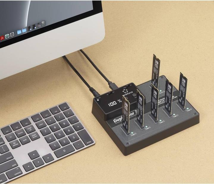 Actual product image Renkforce RF-6BDS-350 5fach Festplatten-Kopierstation M.2 SATA 6 Gb/s, USB-C®