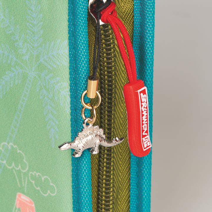 Actual product image Brunnen Pupil's case 2 flaps dinosaur