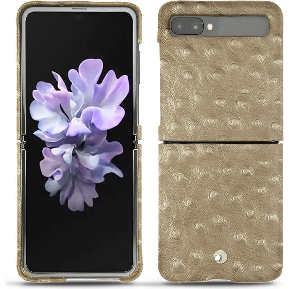 Noreve Lederschutzhülle (Samsung Galaxy Z Flip), Smartphone Hülle, Beige