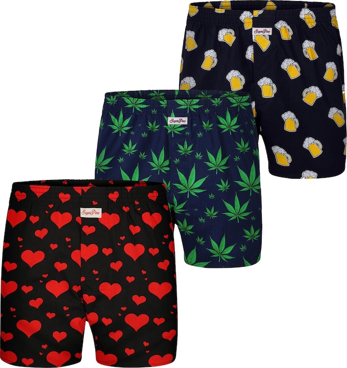 Immagine prodotto Sugar Pine Boxer con motivo stampato (L, confezione da 3)