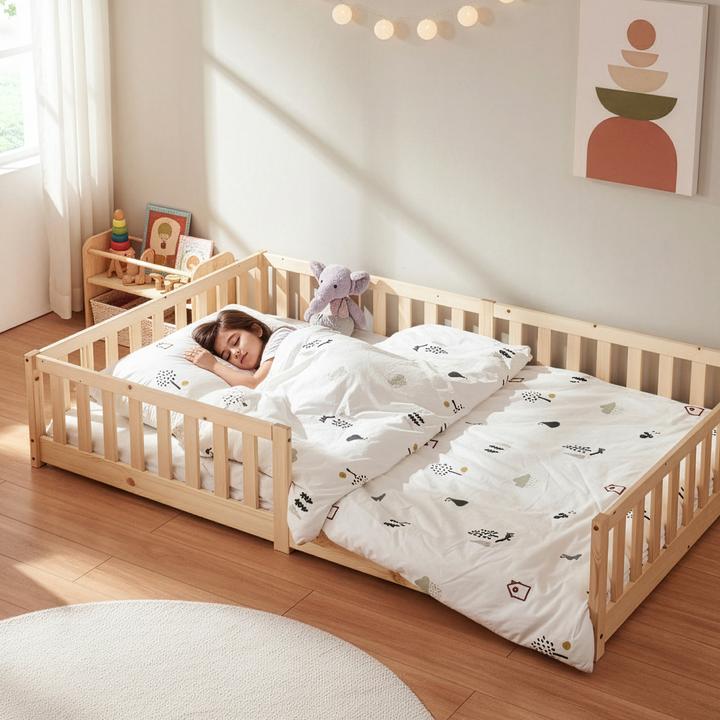 Produktbild En.Casa Kinderbett Tanna 120x200 cm Natur (120 x 200 cm)