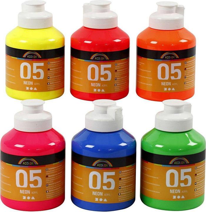 Actual product image Creativ Company Acrylic paint neon color, 6 x 500 ml (500 ml)