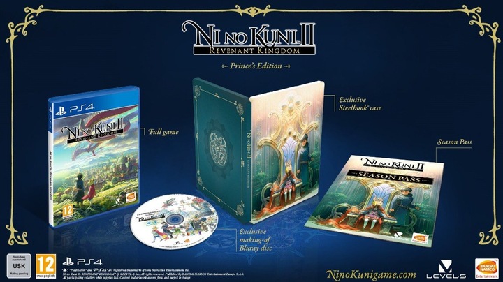 Produktbild Bandai Namco Ni No Kuni II (2) Revenant Kingdom (Steelbook + Season Pass + Kingsmaker Bluray) - PlayStation 4 (PS4)