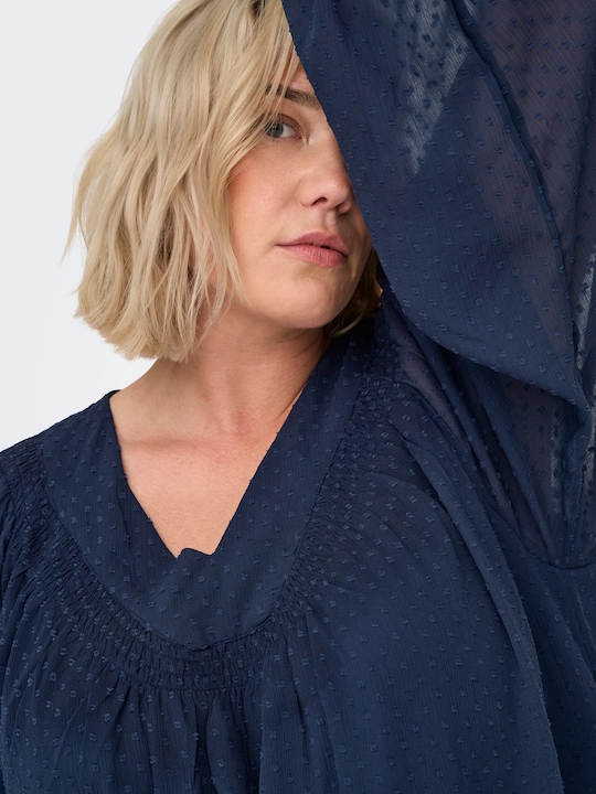 Image du produit Only Coupe normale Col en V Poignets élastiques Robe midi (46)