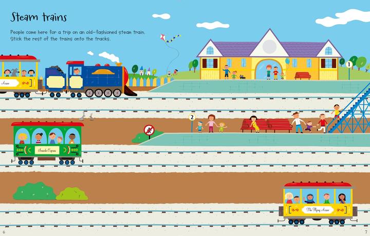 Actual product image First Sticker Book: Trains (80 Sticker)