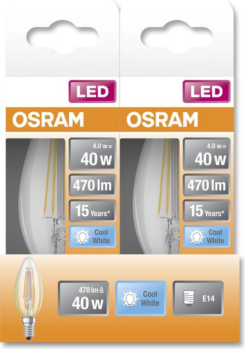 Produktbild Osram Led Retrofit Classic B (E14, 4 W, 470 lm, 1 x, E)