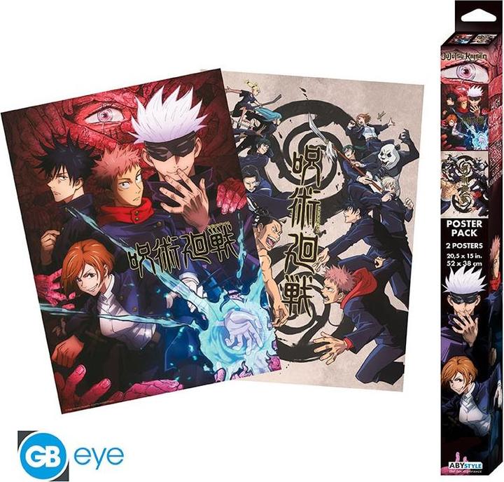 Produktbild GB Eye Poster Set 2 Chibi Jujutsu Kaisen : Group and school (52x38)