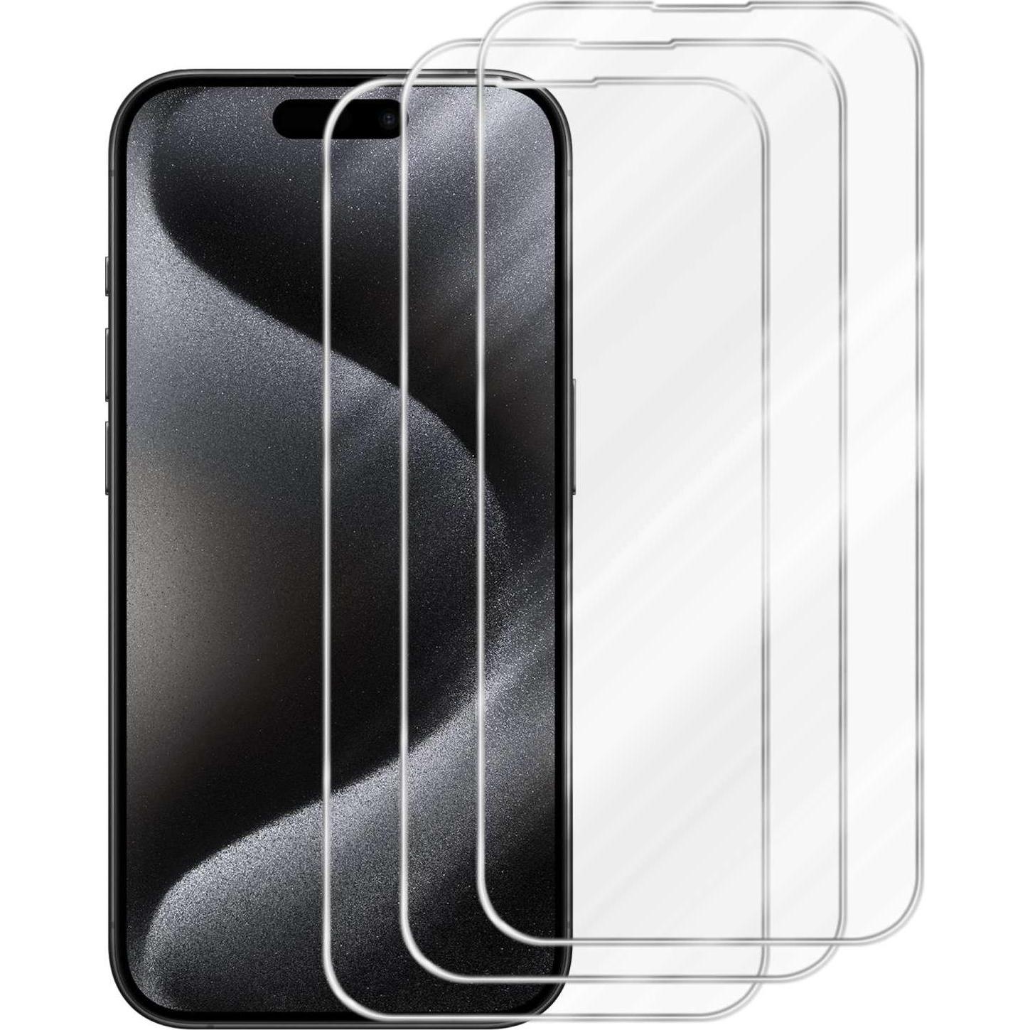 Cadorabo Display Schutzglas für Apple iPhone 15 PRO MAX 3er Pack (3 Stück, Apple iPhone 15 Pro Max), Smartphone Schutzfo...