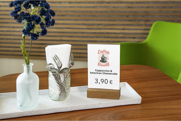 Image du produit Sigel Présentoir de table avec socle en bois (A6)