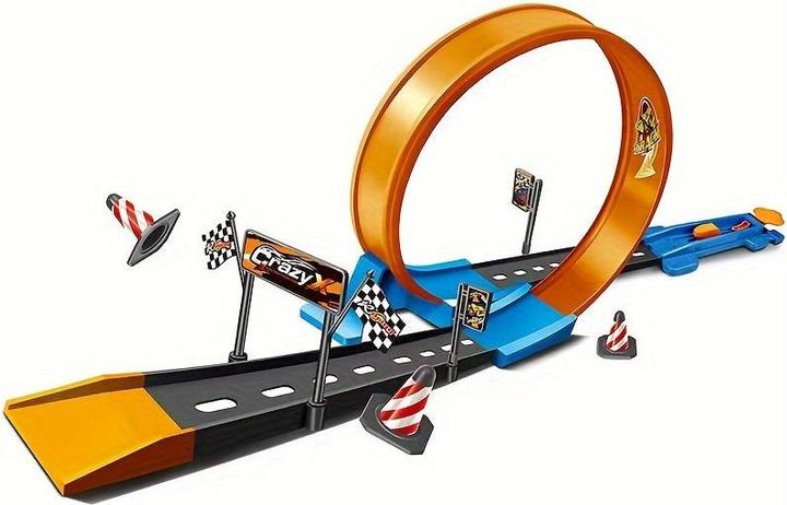 Produktbild Activity Board 360° drehbares Rennbahn-Achterbahn-Set, Kinder-Hochgeschwindigkeits-Autorennen, Auto-Schienen-Sets