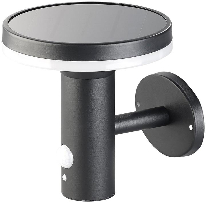 Image du produit Lunartec Applique solaire à LED de qualité supérieure avec capteur PIR et veilleuse de nuit (600 lm, IP44)
