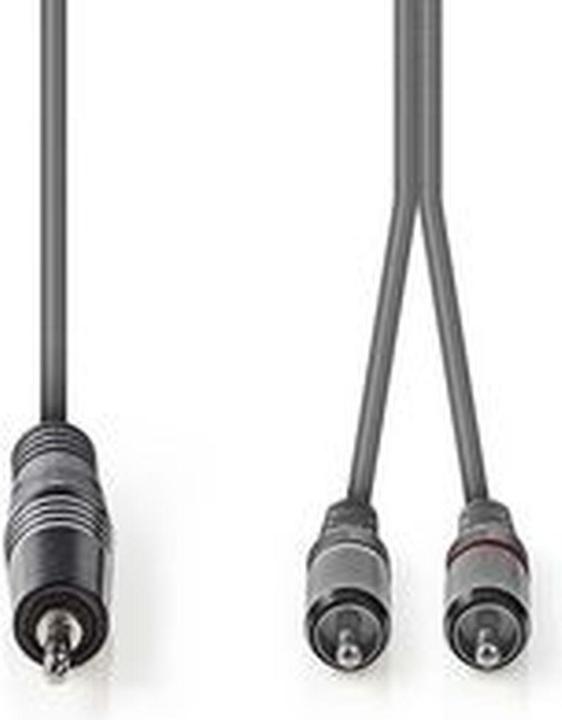 Actual product image Nedis Audio cable stereo 3.5 mm plug - 2X cinch plug (1.50 m, AUX cable, Cinch Cables)