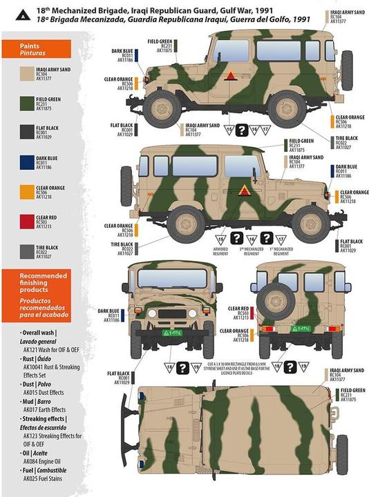 Produktbild AK Interactive 35001 FJ43 SUV w/Hard Top 1:35 Plastic Model Kit